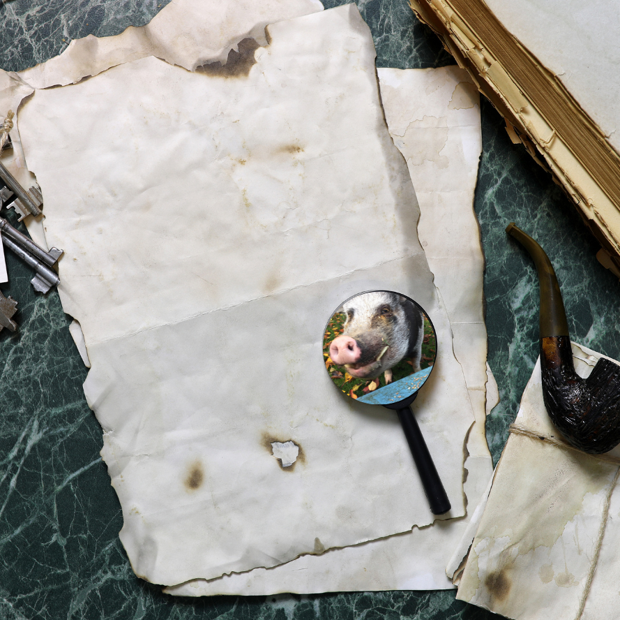 Sherlock the Pig & the St. Eval candles ST. EVAL