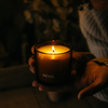 Vintage Rose, Amber Glass Candle