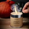 Orange & Cinnamon Scented Tin Candle