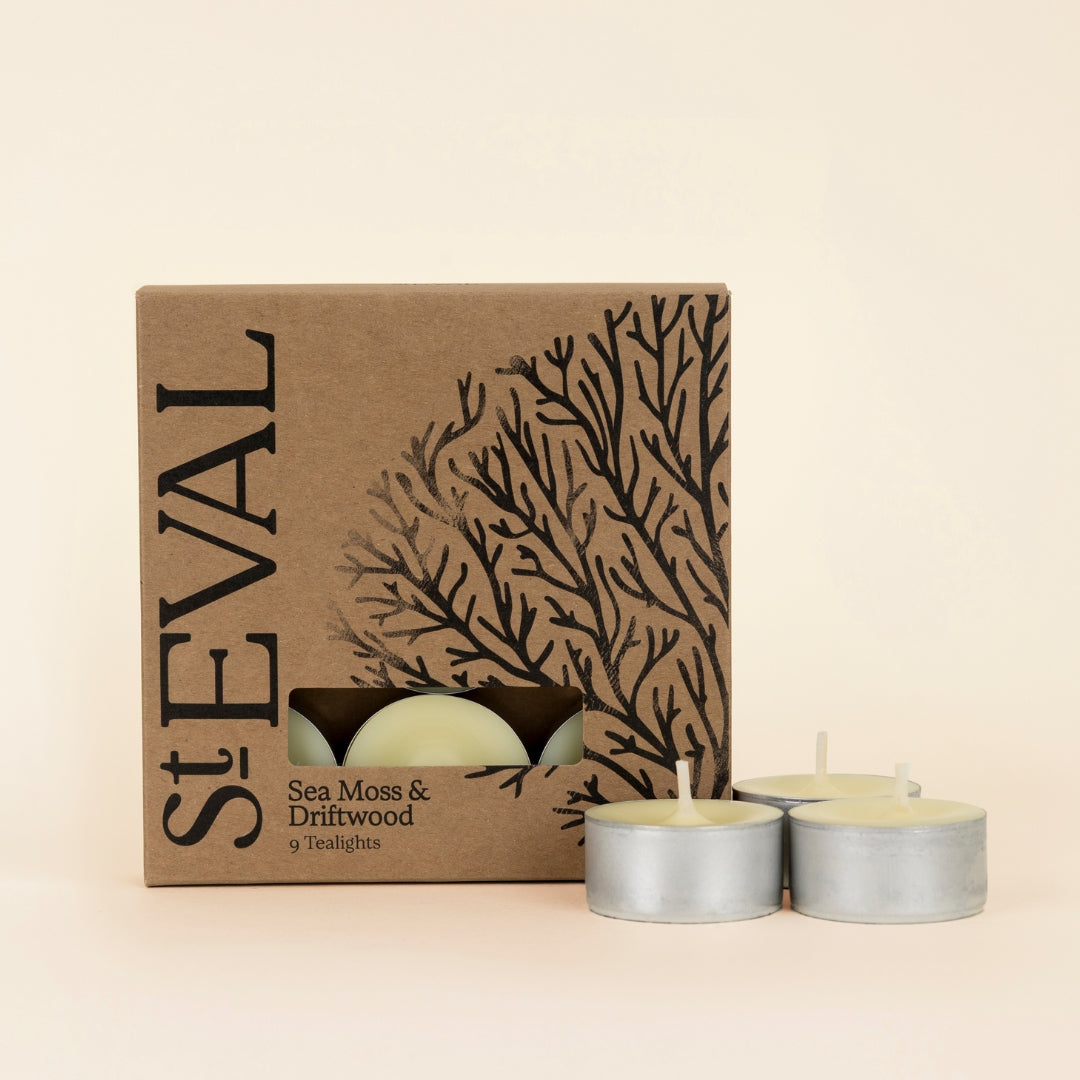 St. Eval Sea Moss & Driftwood Tealights - Thumbnail 2
