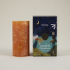 Orange & Cinnamon, Gold Marbled Pillar Candle