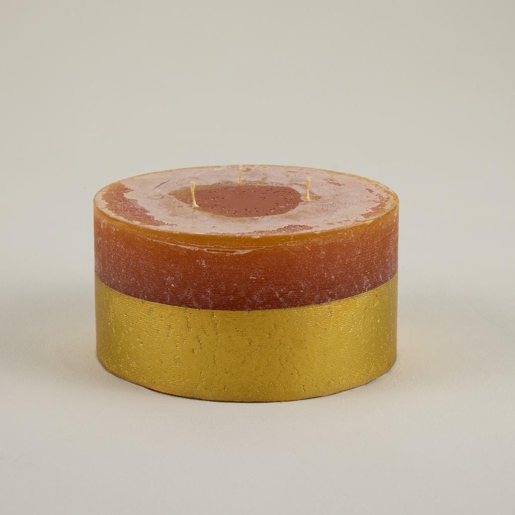 Orange & Cinnamon, Gold-Dipped Multiwick Candle