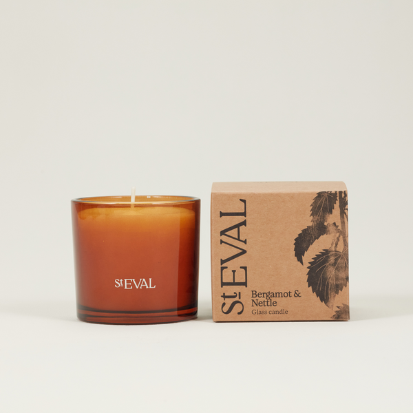 Bergamot & Nettle, Amber Glass Candle