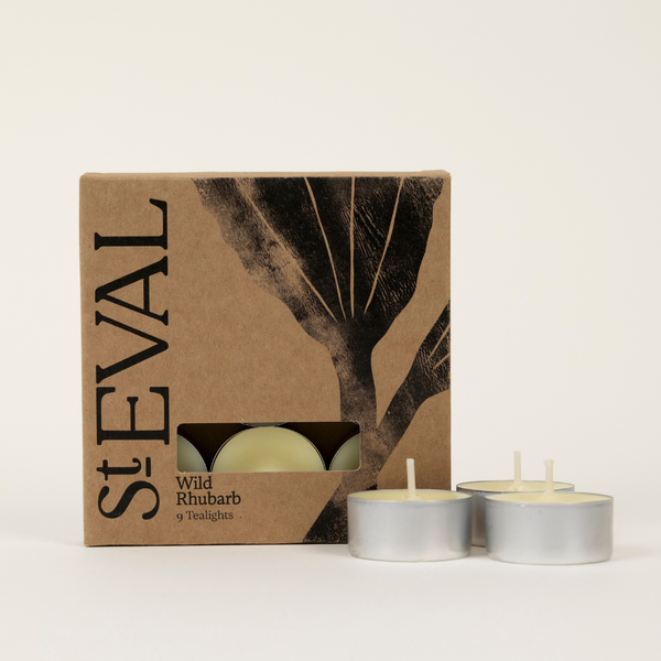 St Eval Thyme & Mint Scented Tealights - 2 Packs Of 9 (18 Total) - Made In UK