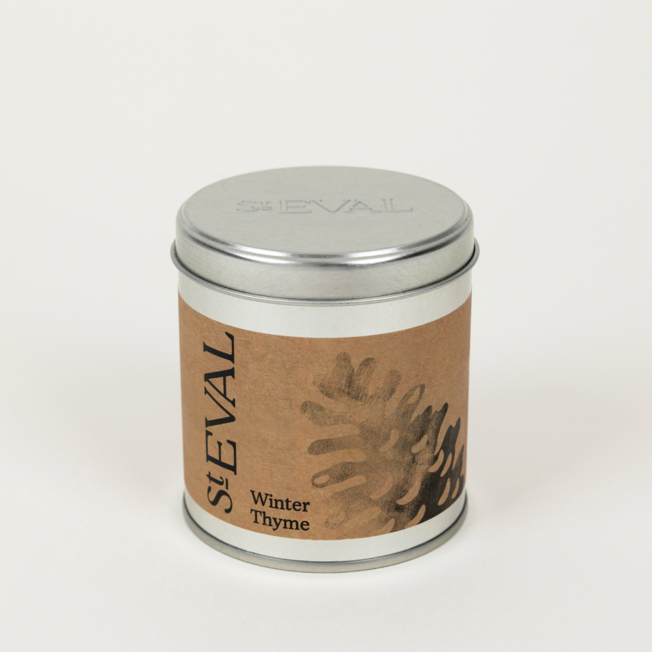 St Eval Thyme & Mint Scented Candle In A Tin – 45 Hour Burn Time – Made In UK