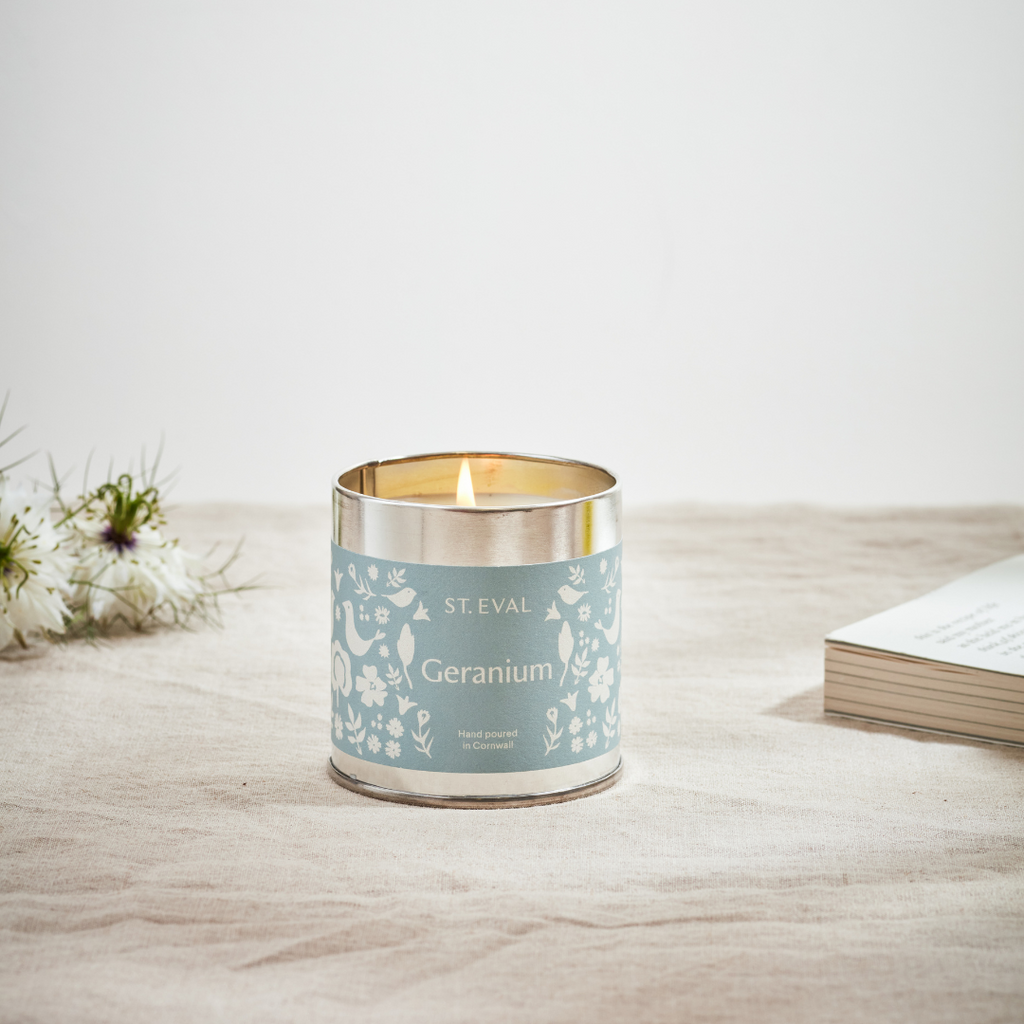 Geranium, Summer Folk Scented Tin Candle ST. EVAL