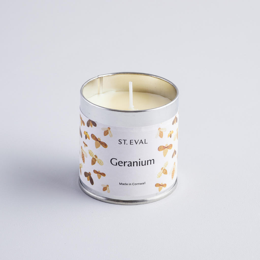 Geranium Nature's Garden Scented Tin Candle ST. EVAL