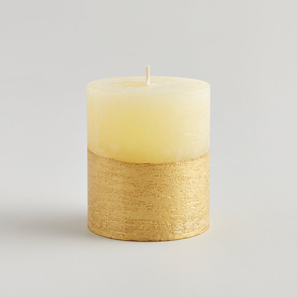 Inspiritus Scented Gold Dipped Pillar Candle