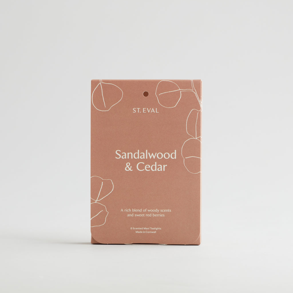 Sandalwood & Cedar, Lamorna Maxi Tealights