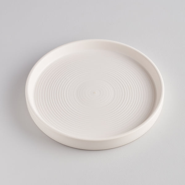 White Candle Plate, Large