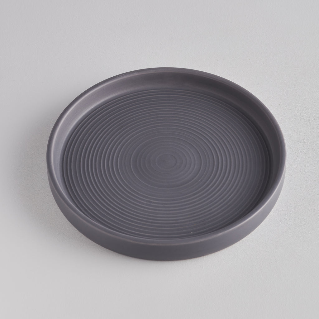 Dark Grey Candle Plate, Large