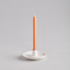 Matte White Mini  ½” Candle Holder