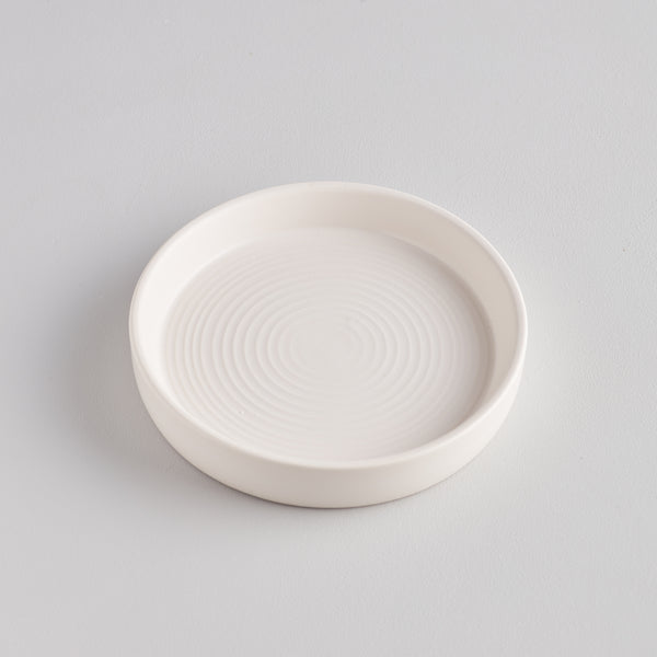 White Candle Plate, Small