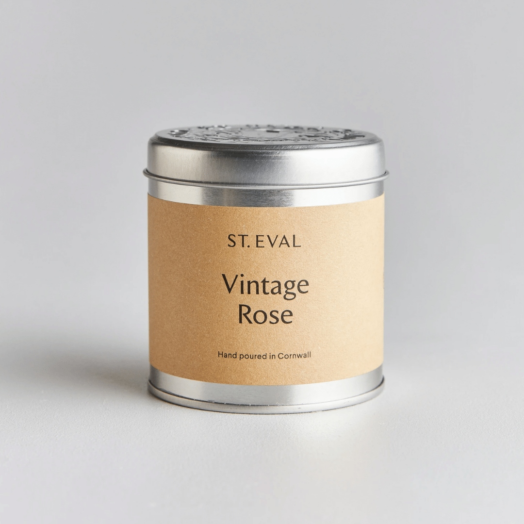 Vintage Rose Scented Tin Candle ST. EVAL